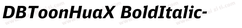 DBToonHuaX BoldItalic字体转换